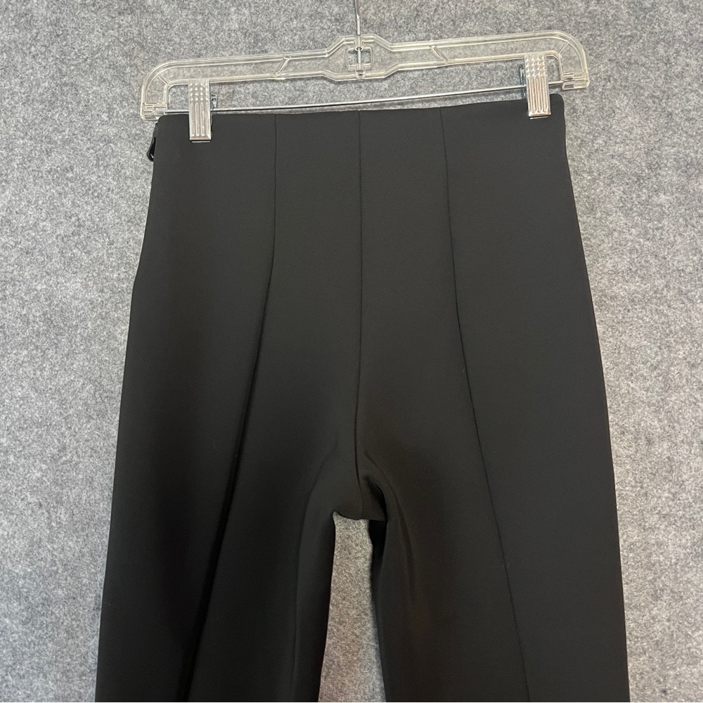 GOOD AMERICAN Good Waist Scuba Ankle Zippers Pant Slacks Black Size 1 (Small) - Picture 8 of 15